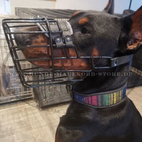Wire Dog Muzzle for Doberman, Winter Cage Muzzle 2020