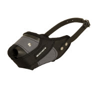 Muzzle for Dogs of Leather with Nylon, Closed Dog Muzzle