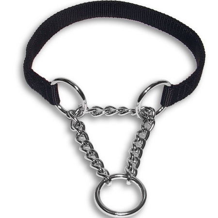 Allwetter Hunde-Halsband aus Nylon mit Kette