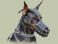 Dobermann Leichter Hundemaulkorb aus Leder
