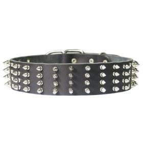 Breites Lederhalsband 5 cm mit Spikes Nieten für Boerboel Mastiff