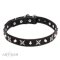 Verziertes Leder Halsband mit silbrigen Nieten ✧