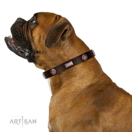 Schmales Designer-Halsband mit Dekor