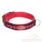 Leder Hundehalsband mit roter Nappapolsterung