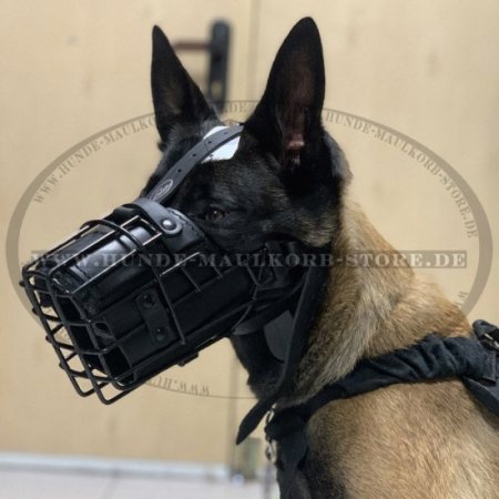 K9 Maulkorb aus Metall für Malinois Hund