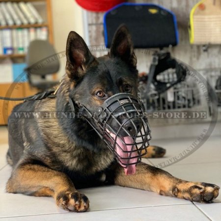 Drahtmaulkorb für Schäferhund mit schwarzem Gummi bedeckt, Bestseller