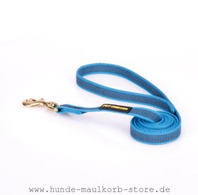 Blaue Hundeleine aus Nylon mit Gummifaden