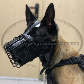 K9 Maulkorb aus Metall für Malinois Hund