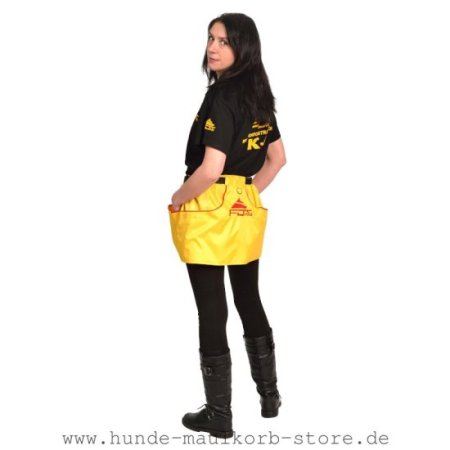 Gelber Hundetrainer Rock mit großen Taschen