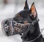 Bemalter Hundemaulkorb "Wire" für Dobermann