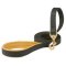 Leather dog leash with support material on the handle
