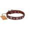 Hundehalsband aus Leder mit Schädel Dekor im Rock Design