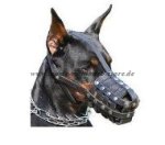 Dobermann Leichter Hundemaulkorb aus Leder ✳
