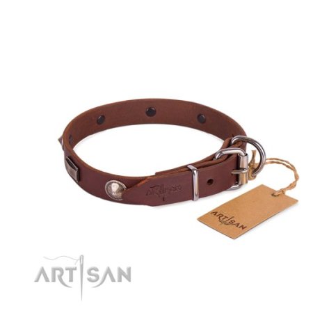 Schmales Designer-Halsband mit Dekor