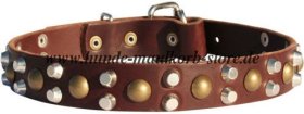 Studded Collar for German Shepherd, Mix Decorations