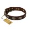 Braunes Leder Halsband ‘Chocolate kiss’