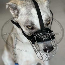 Wire Basket Dog Muzzle for Big Dog Breeds | Cage Muzzle for Dog