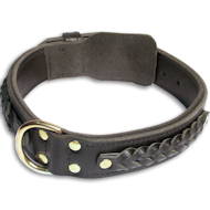 Handcrafted Special Braided Leather Dog Collar