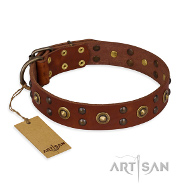 Hervorragendes Lederhalsband "Unfailing Charm" von FDT Artisan