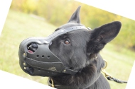 Leather Muzzle | German Shepherd | Working K-9 Dog Muzzle