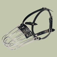 Wire Basket Muzzle for dogs with longer snout, Doberman