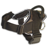 Nylon K9 dog harness for tracking or pulling