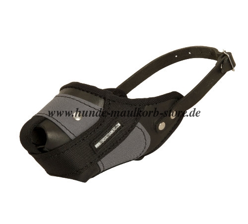 Muzzle for Dogs of Leather with Nylon, Closed Dog Muzzle - Click Image to Close