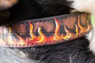 Pattern Collar for Dogs Like Flame for Sennehunds