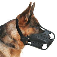 New leather working muzzle German Shepherd