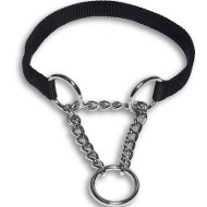 Allwetter Hunde-Halsband aus Nylon mit Kette