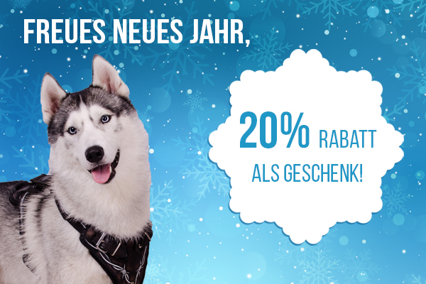 Hundeartikel vom Hersteller mit 20% Neuejahr