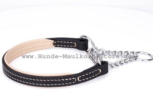 gepolstertes Lederhalsband fuer Dressur