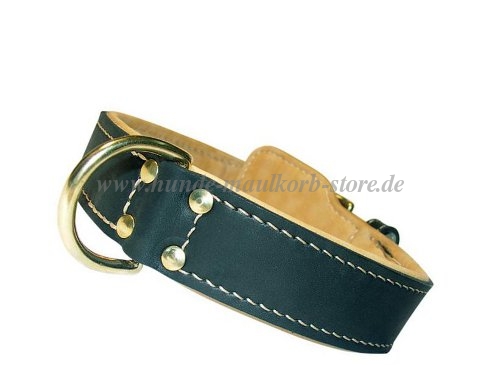 Klassisches Dobermann Hundehalsband Nappa
Leder