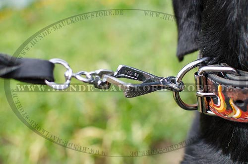 Flammemuster-Hundehalsband mit Muster