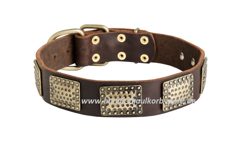 luxus hundehalsband leder