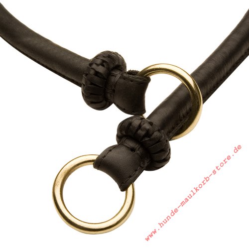 Schaeferhunde Halsband aus rundem Leder