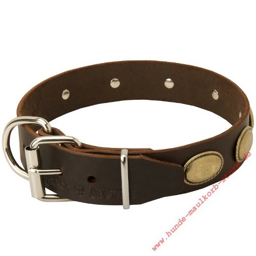 Vintage Hundehalsband aus Fettleder