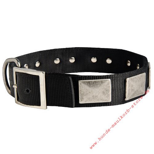 Halsband Nylon mit Chunks fuer grosse Hunde