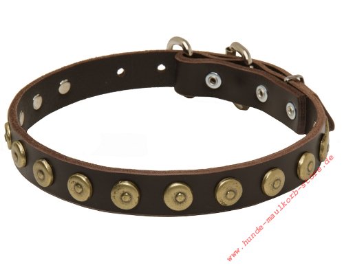 Vintage Stil Hundehalsband aus Leder mit Kreisen für
Malinois