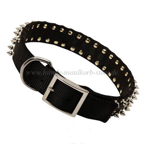 Nylon Hundehalsband mit Spikes für Malinois