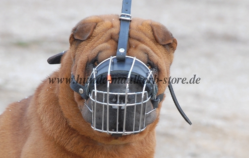 Metallischer Maulkorb Hund mit Polsterung