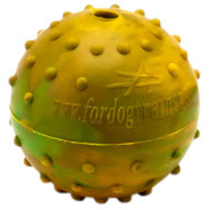 Hundeball aus Gummi 6 cm mit Glocke