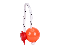 Oranger Top-Matic Fun-Ball mit rotem Power-Clip