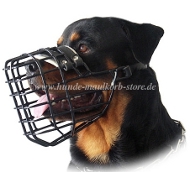 Basket Dog Muzzle, covered by black rubber for Rottweiler