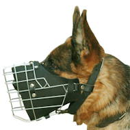 Wire dog muzzle, fully padded for German Shepherd