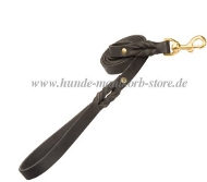 Geflochtene Luxus Leine + Kurzführer aus Leder geschenkt Geflochtene Luxus Leine + Kurzführer aus Leder geschenkt