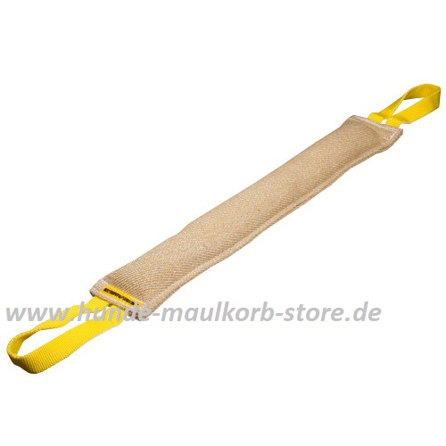 Lange Beisswurst aus Jute mit 2 Handschlaufen