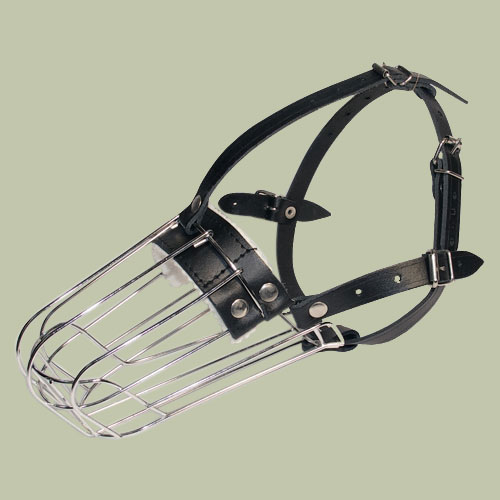 Wire Basket Muzzle for dogs with longer snout, Doberman