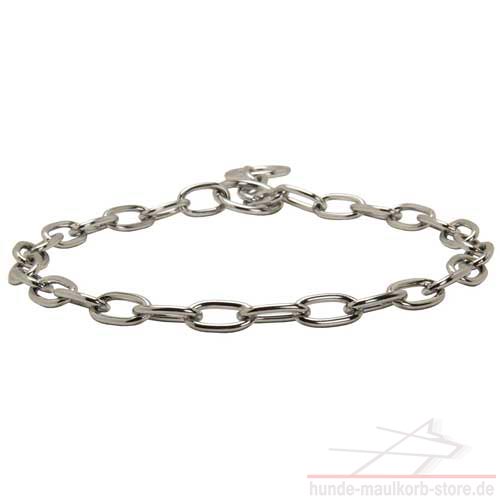 Chrome Metal Designed Chain Collar 