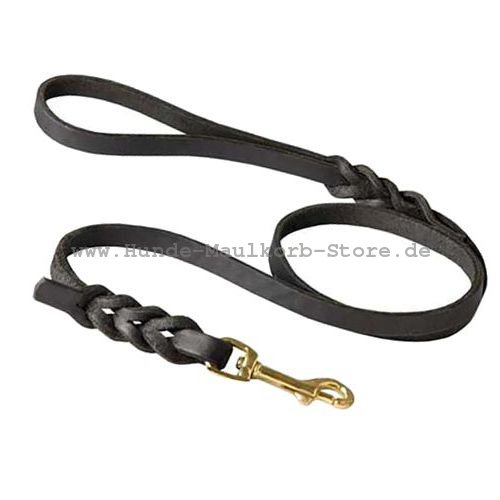 Handcrafted leather dog lead for walking 13 mm - Click Image to Close